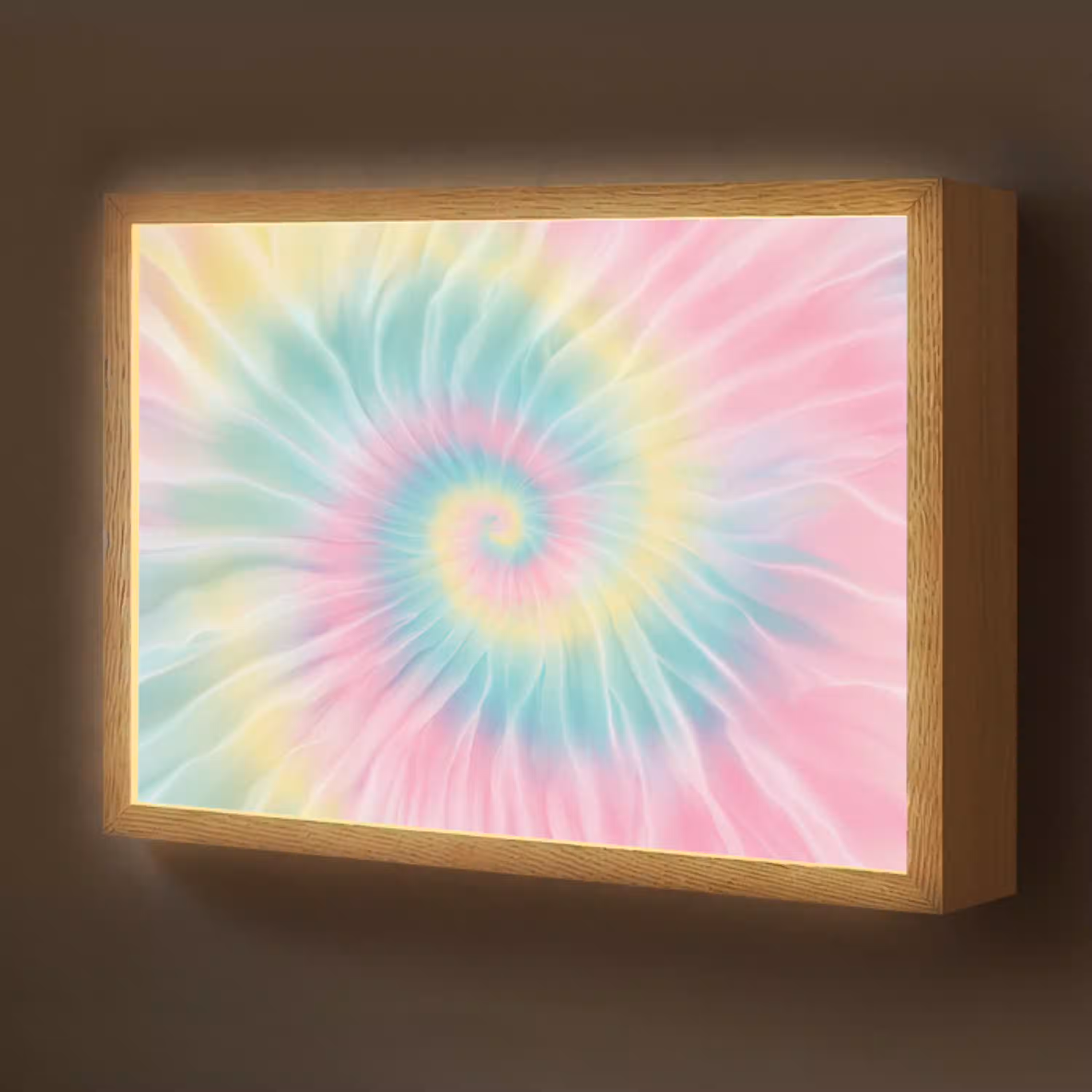Pasteltinten - Tie dye - Roze Light Box met batterij (Wandlamp kind) middel -z3d_website