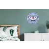 Vlinder - Vleugels - Stippen - Bloemen Wandcirkel aluminium klein -slaapkamer