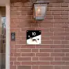 Zwart wit - Huisdier - Beagle Naambord Vierkant klein -sfeer7-XS