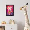 Geit - Hoorns - Kimono - Kleurrijk fotolijst zwart zonder passe partout klein -usfeer4_kinderkamer