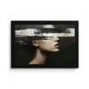 Gezicht - Vrouw - Zwart - Abstract fotolijst zwart zonder passe partout klein -3d