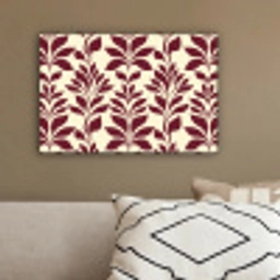 Abstract - Bladeren - Burgundy canvas 2cm klein 34 -sfeer3