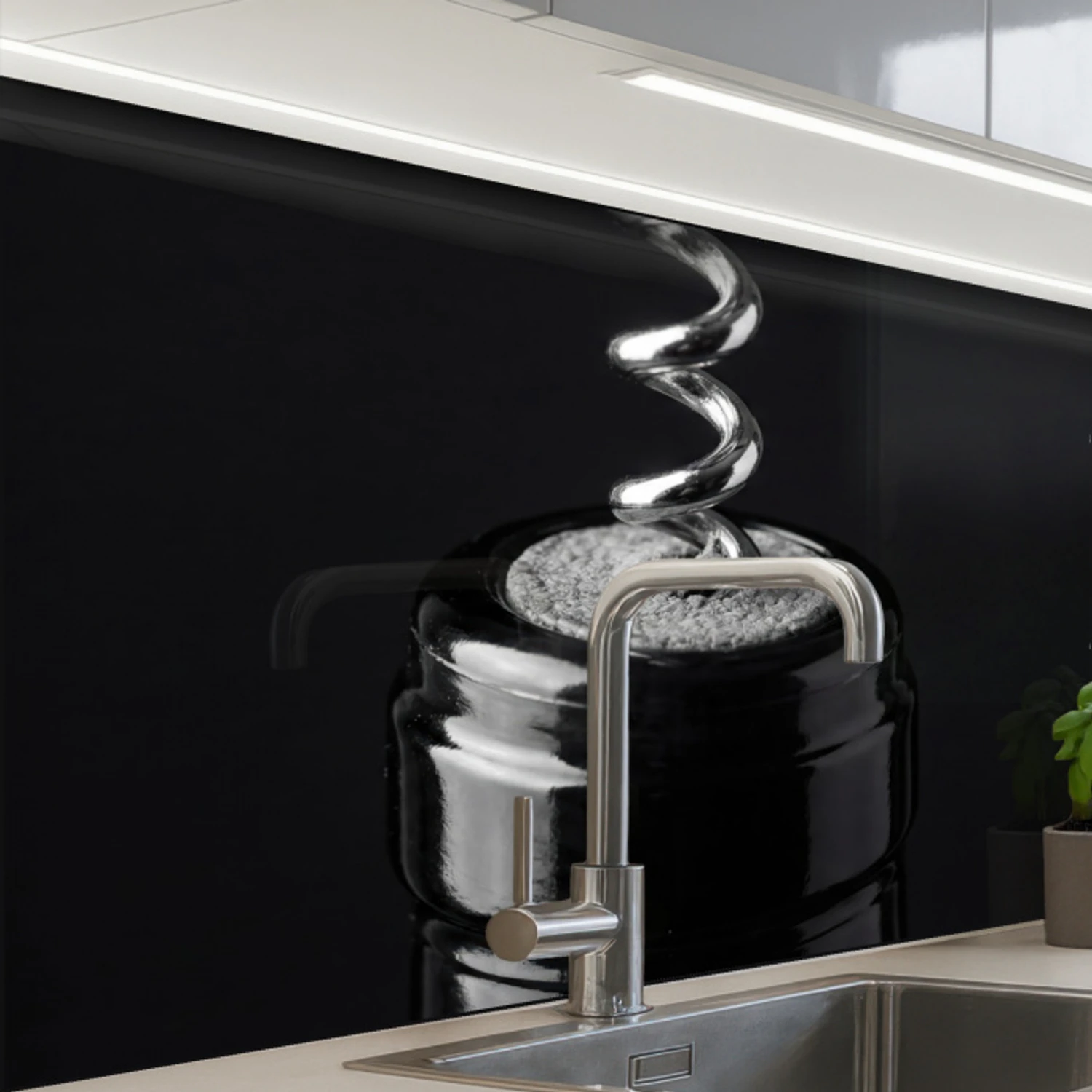 Kurkentrekker - Wijn - Zwart - Wit keuken achterwand 2 middel -zzzz3d_schuin