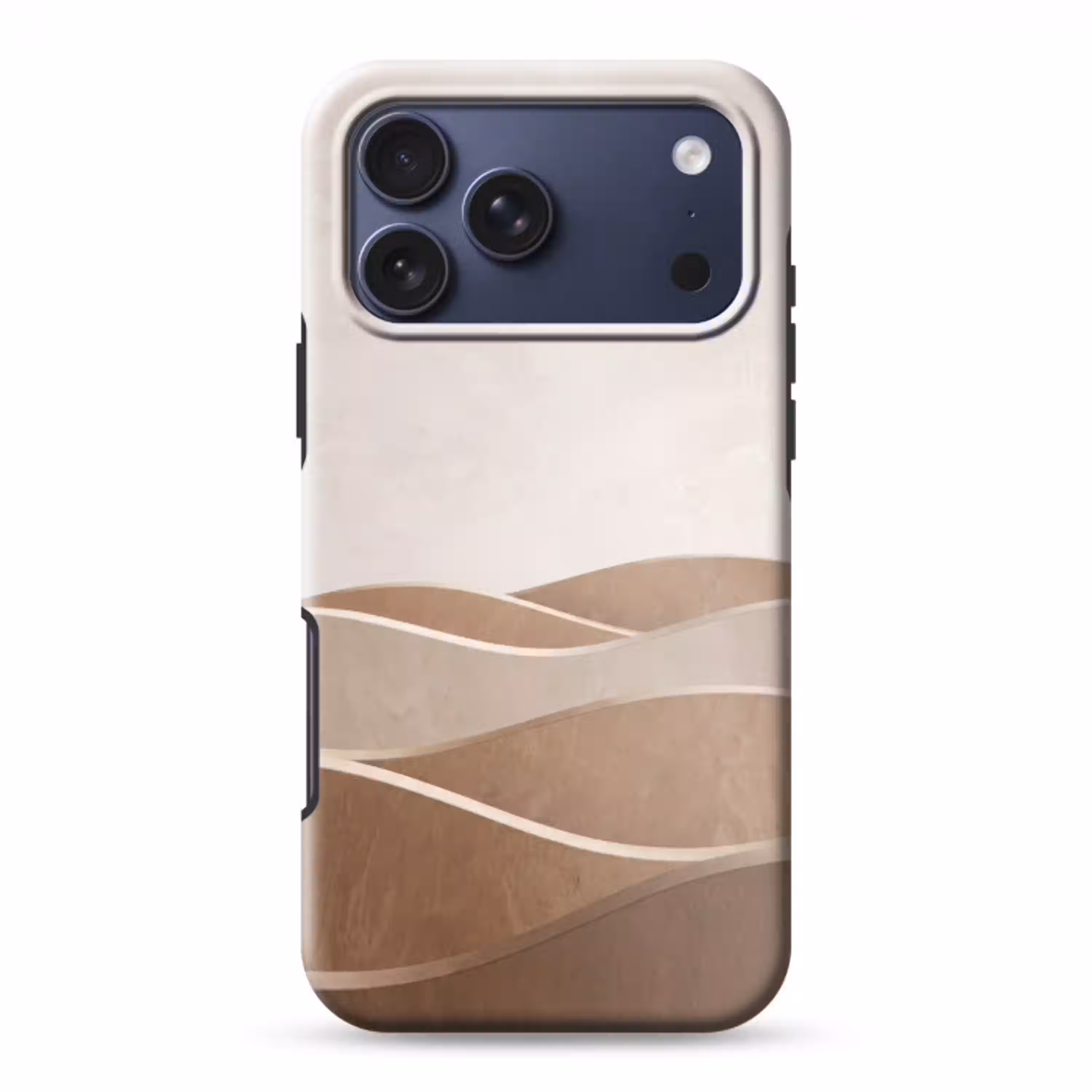 Abstract - Golven - Modern - Beige Toughcase MagSafe Apple iPhone 17 Pro Max klein -3d