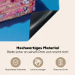 Taart - Edelstenen - Glitters - Roze Inductie beschemer met haakjes middel -ky-onderkant-de
