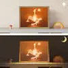 Voetballer - Oranje - Voetbal - Omhaal Light Box met batterij (Wandlamp kind) middel -sfeer3_kind
