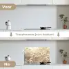 Wilde - Bloemen - Wit keuken achterwand spatscherm klein -voor_na_NL