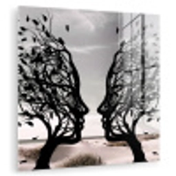 Bomen - Gezicht - Bladeren - Moderne kunst plexiglas 5mm klein -zzzproduct_nieuw