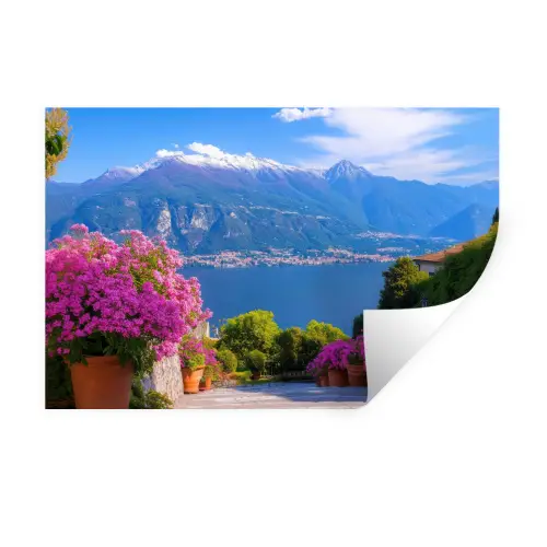 Lake Como - Italië - Landschap Muursticker klein -3d