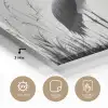 Kraanvogels - Gras - Hartvorm - Zwart plexiglas 5mm klein -sfeer2