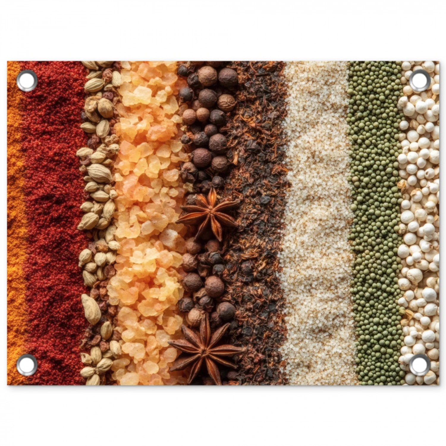 Banen - Verticaal - Kruiden - Variatie tuinposter los doek klein -3d