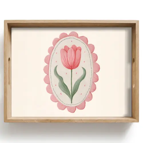 Tulp - Lijst - Ovaal - Illustratie Dienblad Rechthoek middel -z3d_shopping