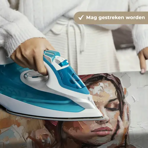 Vrouw - Verflook - Portret - Modern Wandkleed katoen klein -sfeer9
