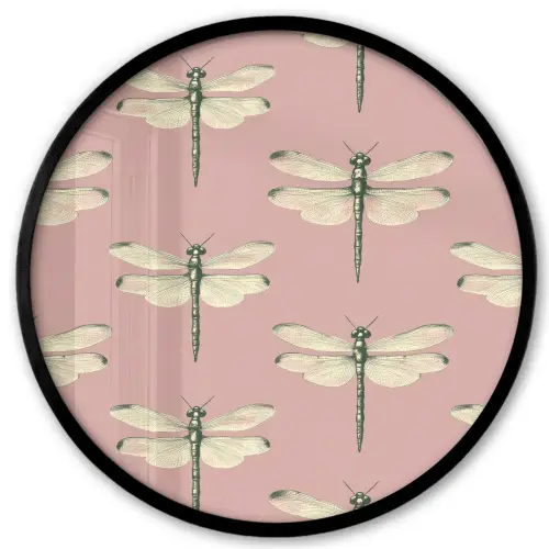Lillibellen - Patroon - Roze Fotolijst rond zonder passe partout klein 856 -3d