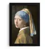 Meisje met de Parel - Schilderij van Johannes Vermeer fotolijst zwart zonder passe partout klein -3d