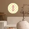 Nice - Stippen - Roze - Geel Wandcirkel behangsticker klein -sfeer1