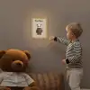 Panda - Blauwe bloemen - Zachtheid Light Box met kabel (Kinderlampje) klein -sfeer4a_kind