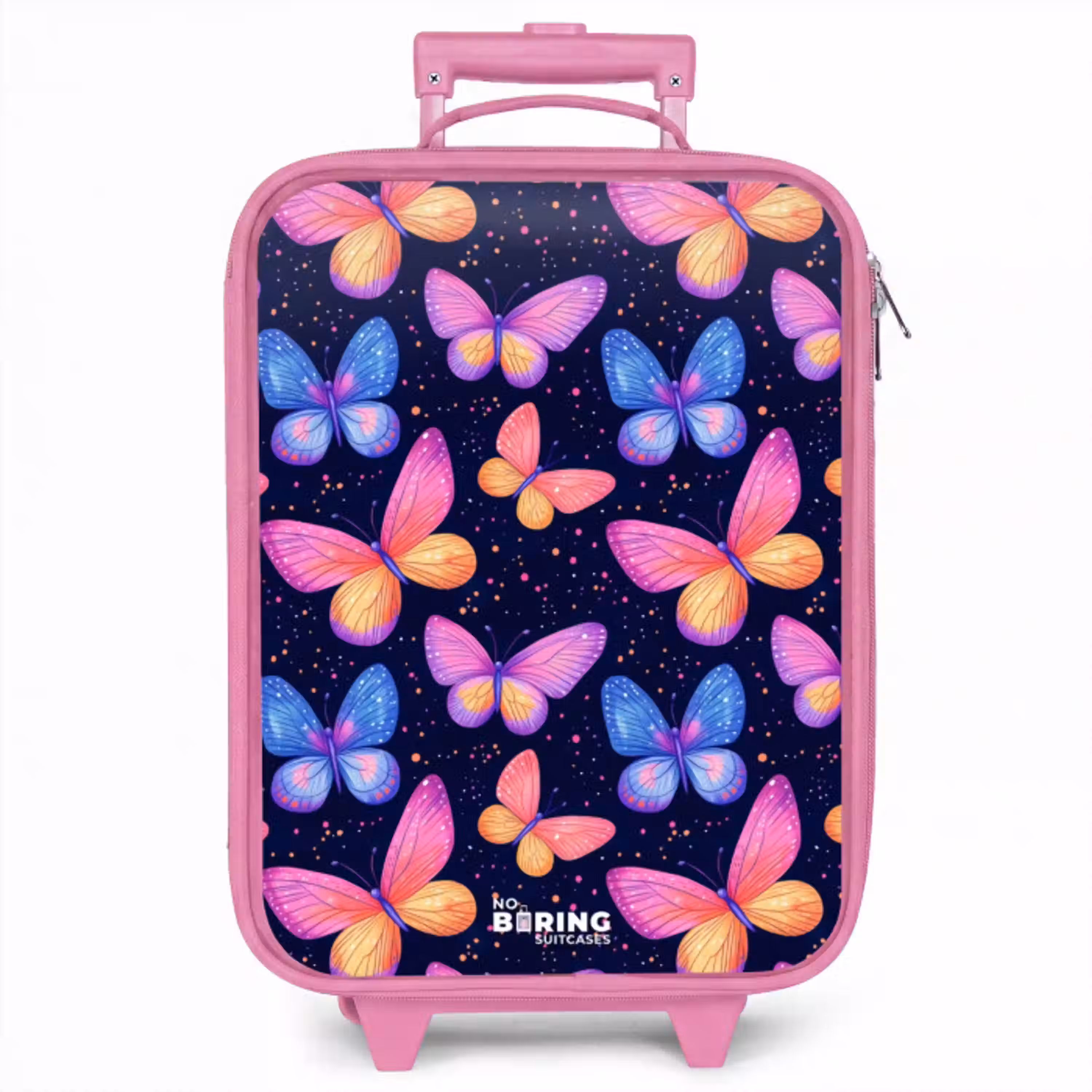 Kleurrijke vlinders in roze en blauw Kinderkoffer - Roze klein -zzz_website3d