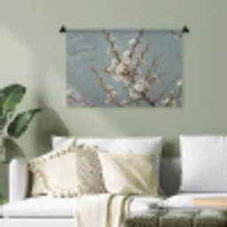 Botanisch - Stilleven - Blauw Wandkleed katoen klein -sfeer7