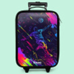 Neon actievolle voetbalspeler Kinderkoffer - Zwart klein -zzz_website3d_nbs2