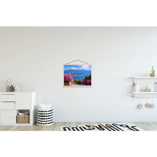Lake Como - Italië - Landschap textielposter latten blank klein -kinderkamer