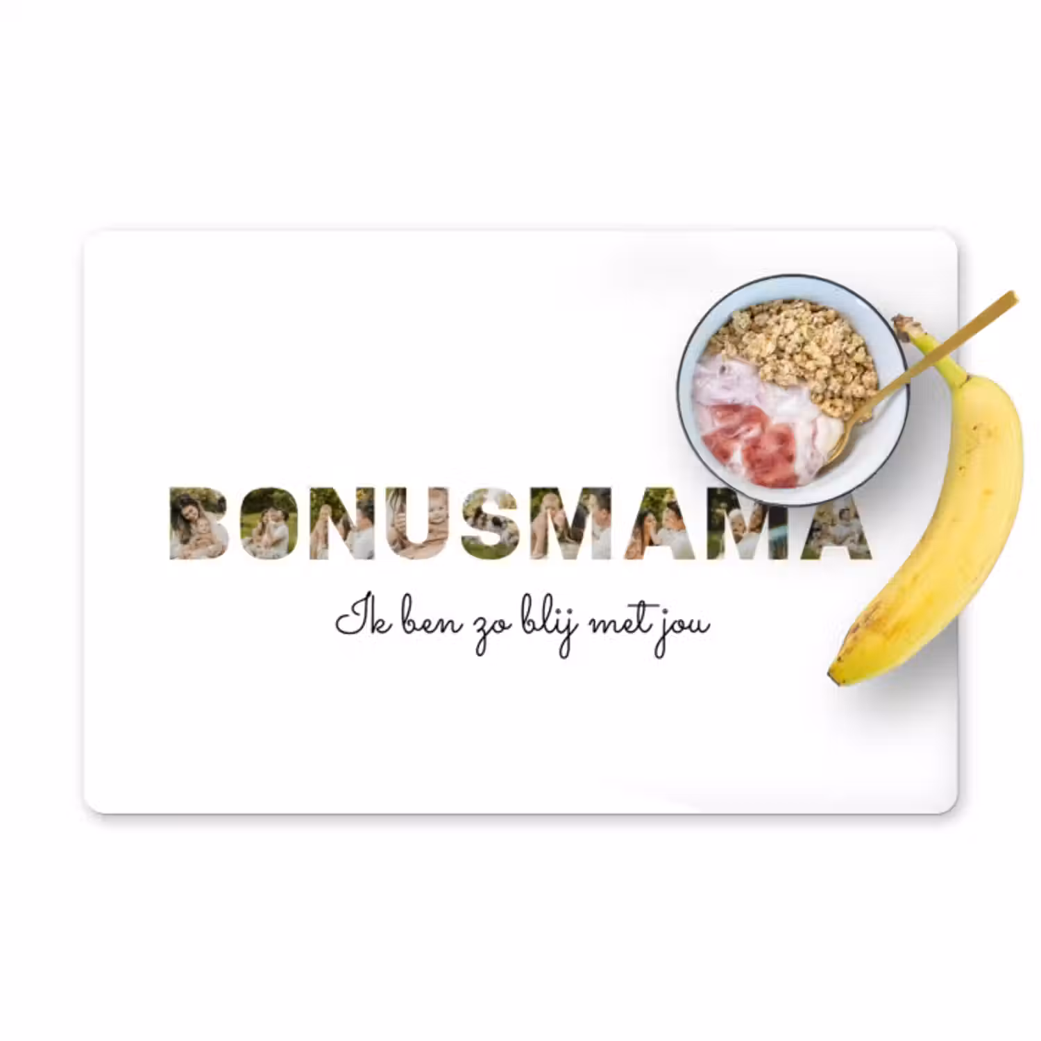Gepersonaliseerde placemat - 6 stuks -  Bonusmama - Lettercollage