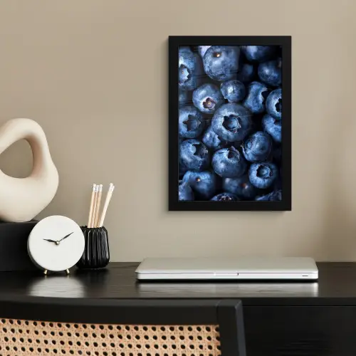 Bessen - Blauw - Fruit fotolijst zwart zonder passe partout klein -sfeer1