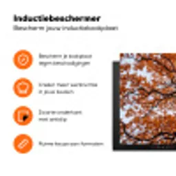 Boom - Bladerdak - Herfst - Oranje - Sfeervol Inductie beschermer vinyl 3mm klein -zzzzzzz-td-ups