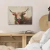 Kerst - Schotse Hooglander - Bruin - Krans PET vilt klein -sfeer3
