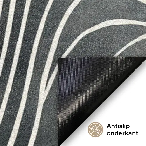 Lijnen - Patroon - Abstract - Wit Deurmat klein -antislip_NL
