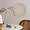 Japandi - Beige - Modern Akoestische PET Vilt - Rond klein -sfeer3