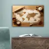 Hout - Wereldkaart - Bakken - Keuken canvas 2cm klein -sfeer4