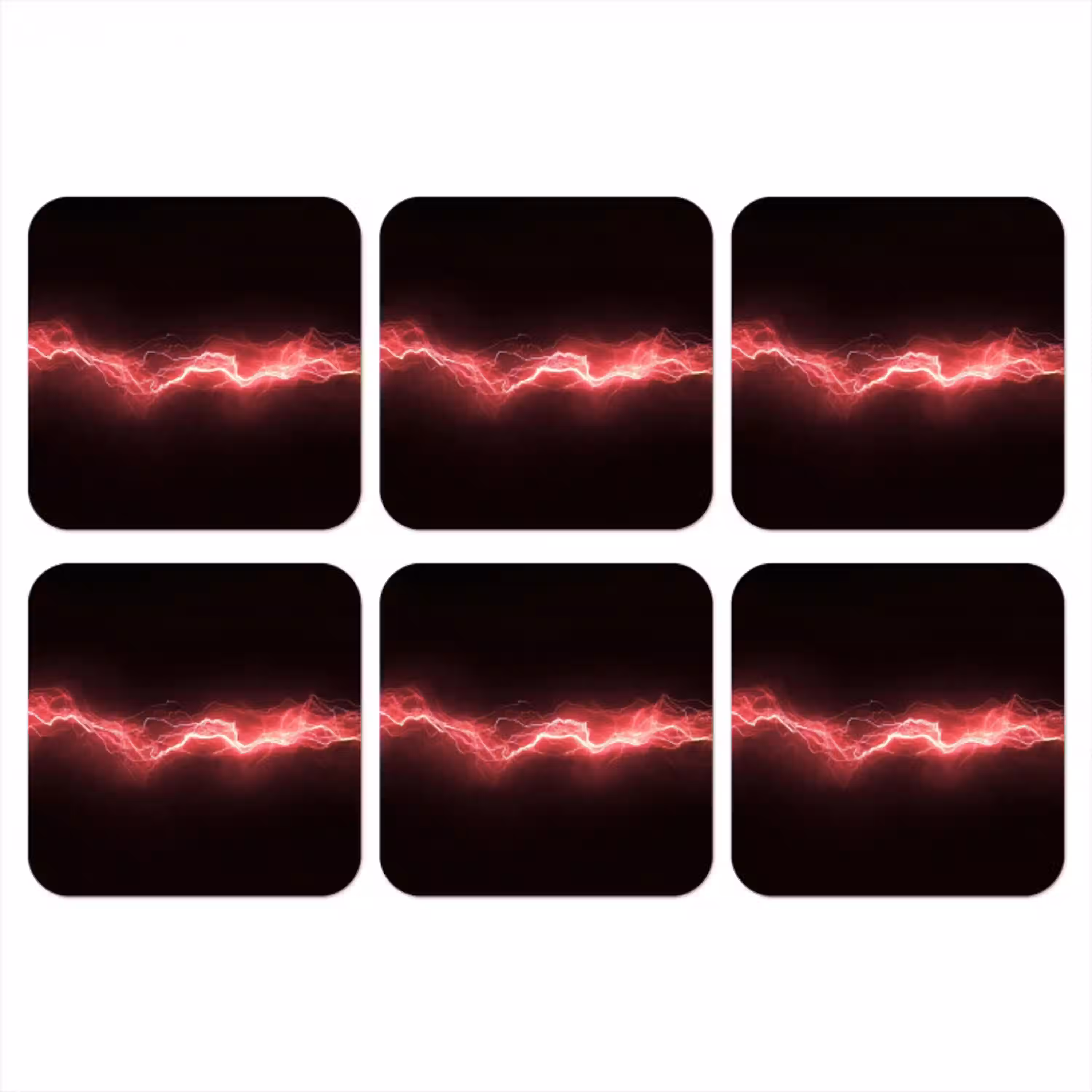Gaming - Rood - Elektriciteit - Energie  - Lijn onderzetter kurk middel -3d