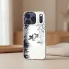 Eenden - Waterlelies - Riet - Zwart Telefoonhoesje iPhone 17 Pro klein -sfeer2