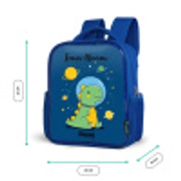 Dino - Planeet - Ster - Blauw Kinderrugzak - Blauw middel -productfoto_formaten