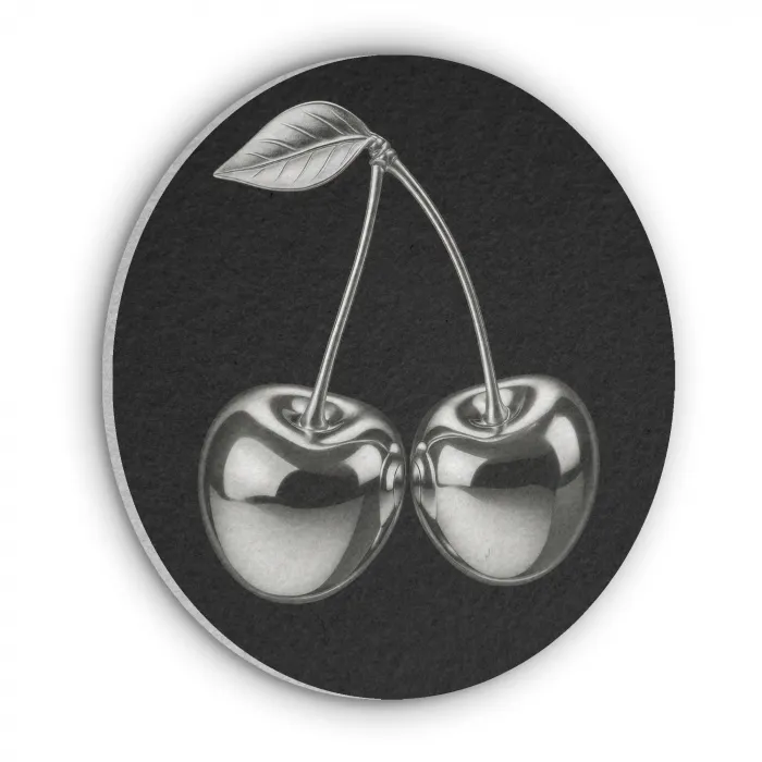 Kers - Luxueus - Metallic Akoestische PET Vilt - Rond klein -3d