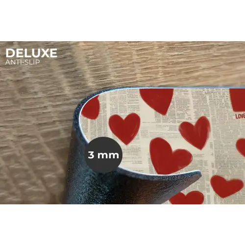 Hartjes - Krant - Loveyou Placemat vinyl groot -closeup