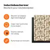 Geometrisch - Retro - Bruin Inductie beschermer vinyl 3mm klein 276 -zzzzzzz-td-ups