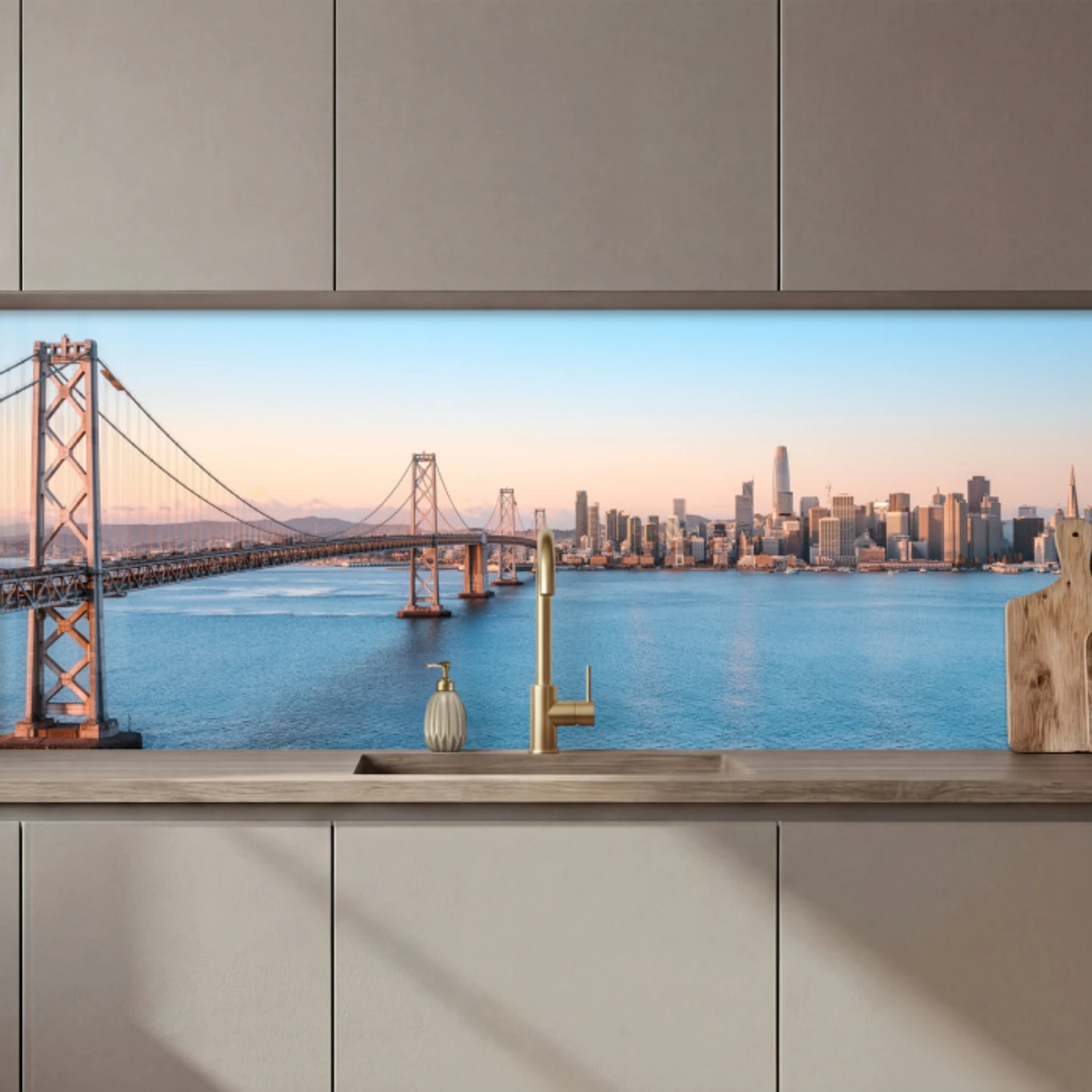 Water - Brug - Skyline - Modern keuken achterwand 2 middel zz_3dshopping