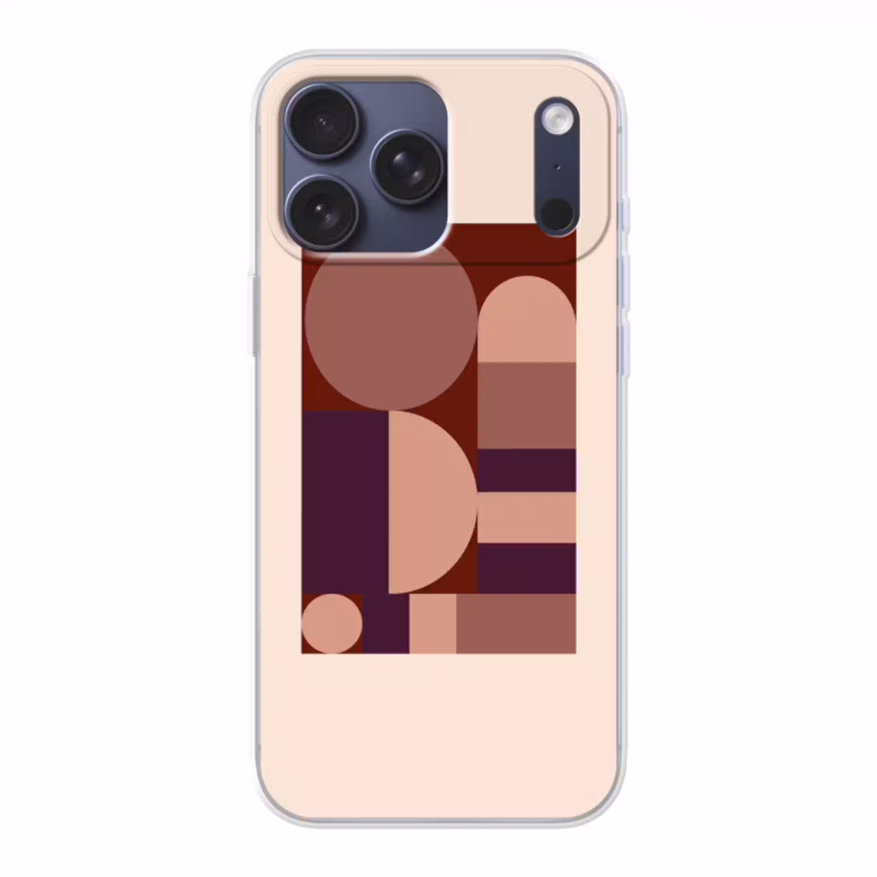 Geometrisch - Cirkels - Rood Telefoonhoesje iPhone 17 Pro Max klein -3d