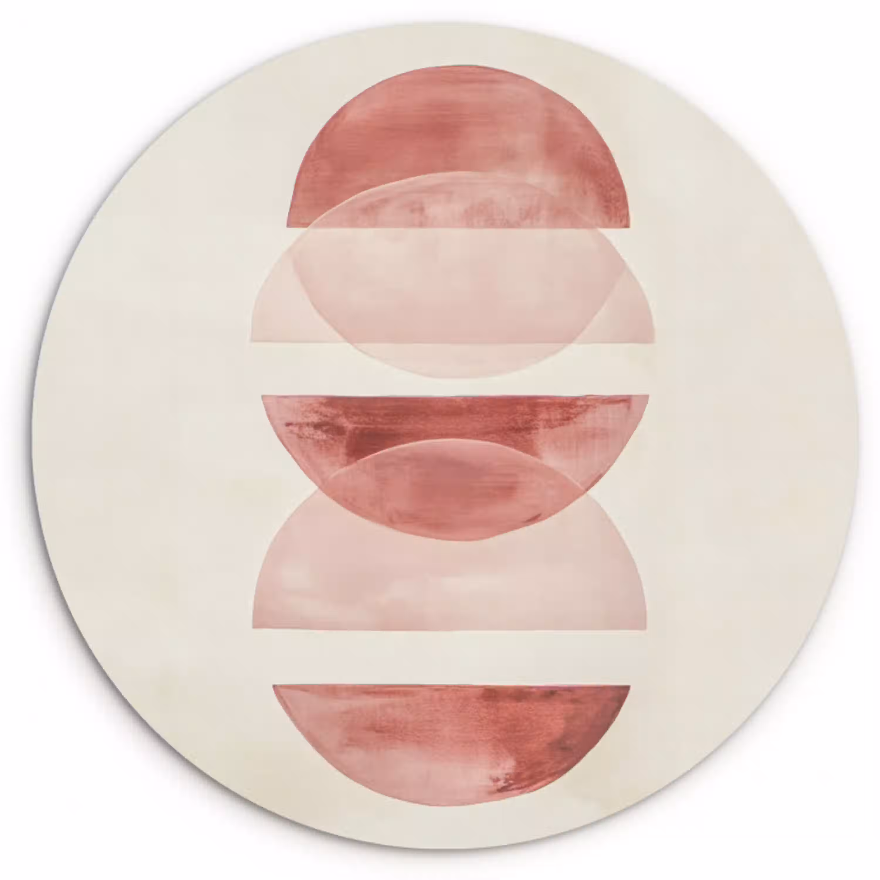 Minimalistisch - Cirkels - Roze Wandcirkel kunststof plaat 5mm dik klein -3d