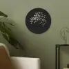 Gipskruid - Bloemetjes - Wit - Minimalistisch Akoestische PET Vilt - Rond klein -sfeer2