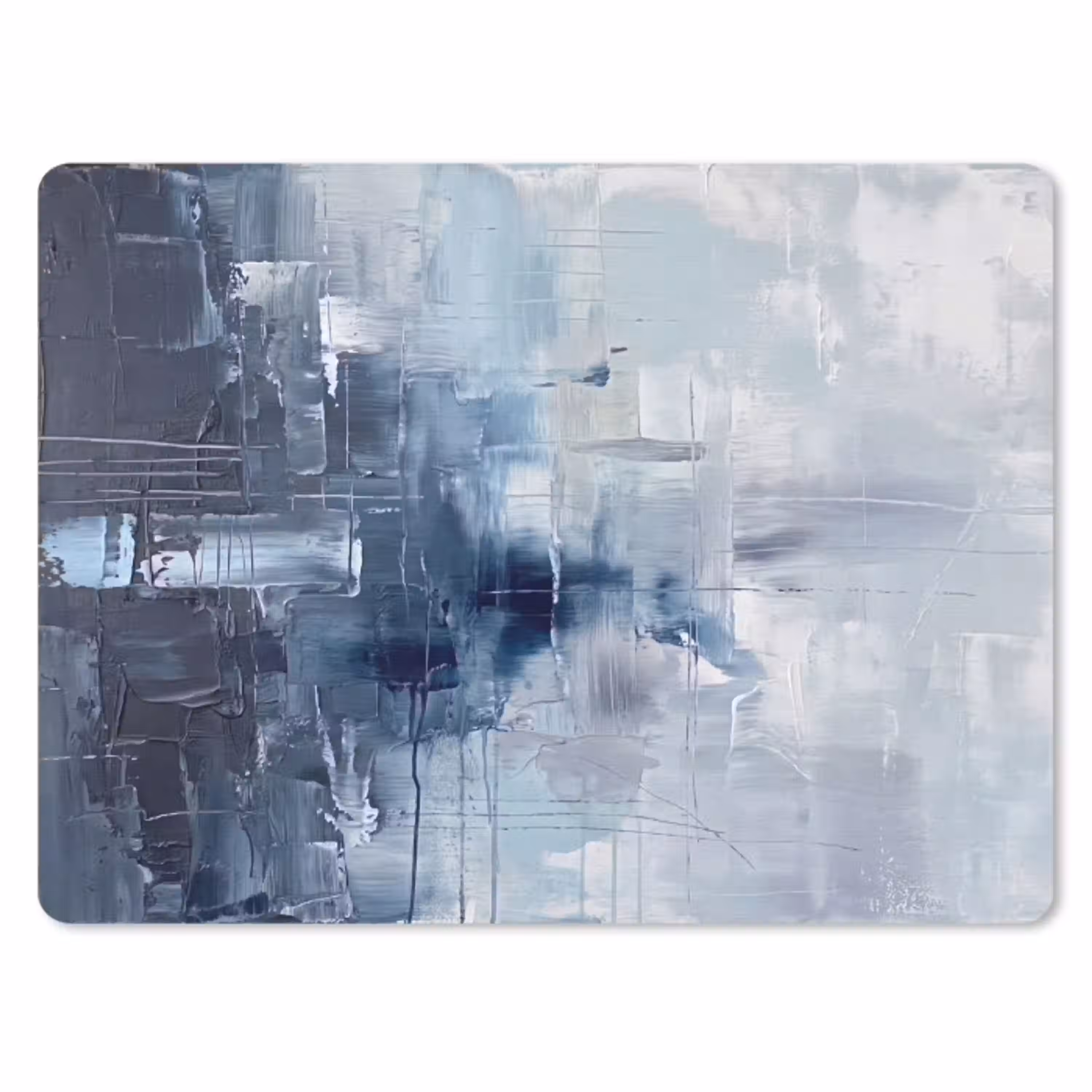 Abstract - Textuur - Kunst - Modern - Blauw muismat rubber klein -3d