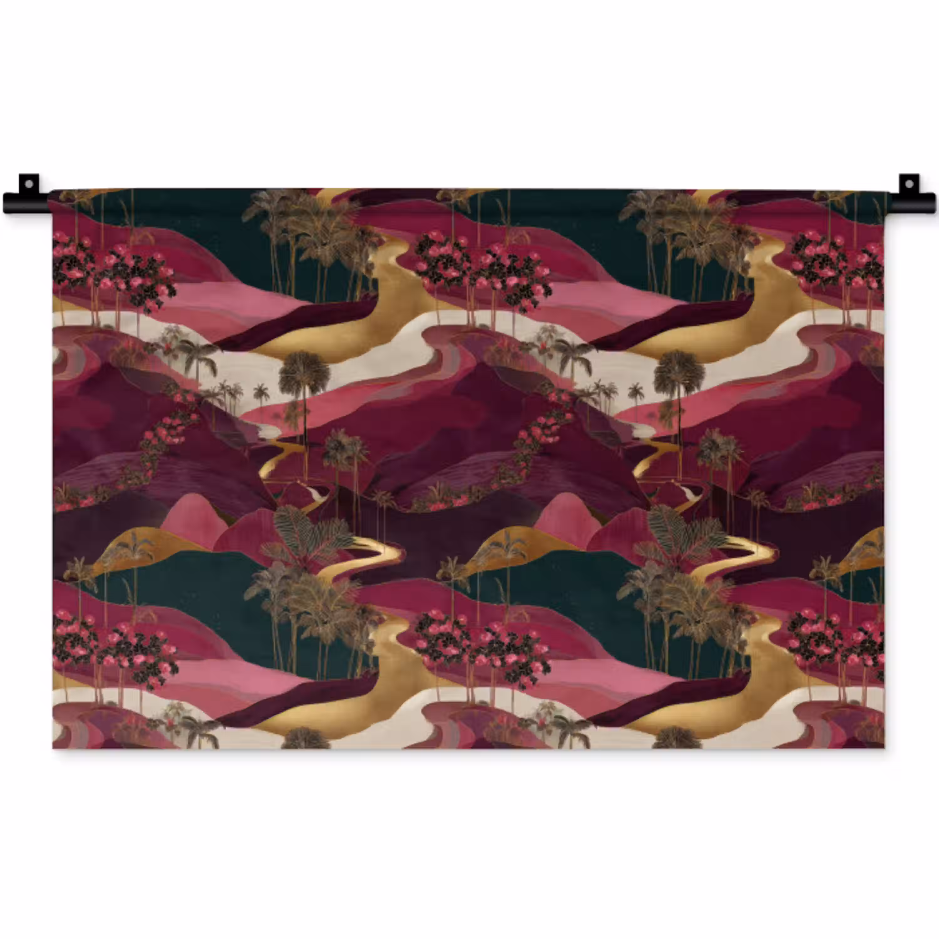 Magisch - Palmbomen - Goud Wandkleed katoen klein 269 -zz3d