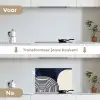 Donkerblauw - Abstract - Lijnen keuken achterwand spatscherm klein -voor_na_NL