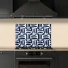 Abstract - Modern - Blauw keuken achterwand spatscherm klein 900 -sfeer1