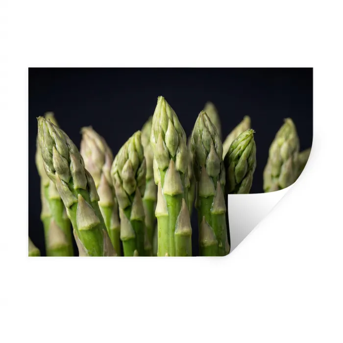 Asperges - Groen - Zwart Muursticker klein -3d