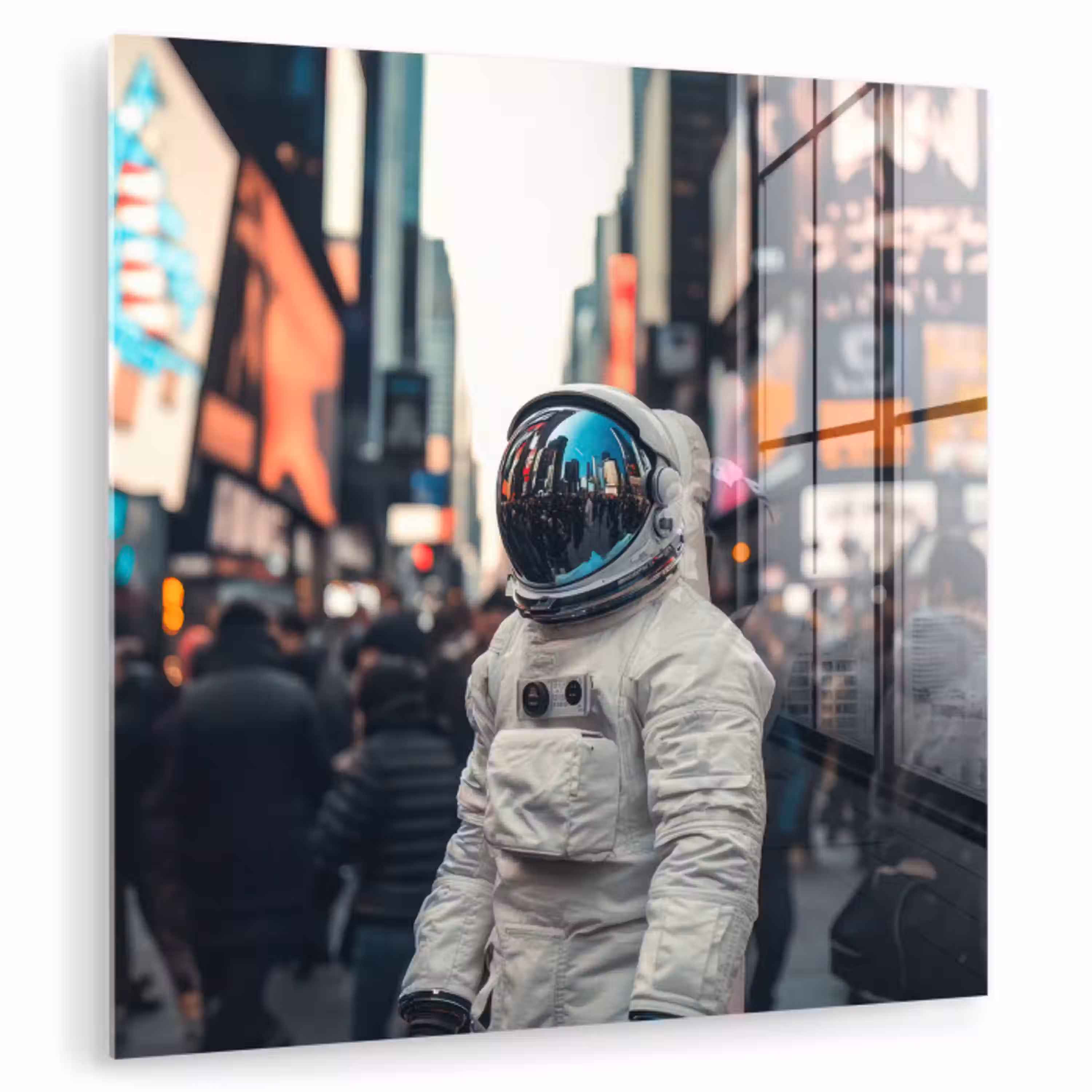 Stad - Mensen - Astronaut - Wit plexiglas 5mm klein -zzzproduct_nieuw