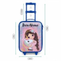 Meisje - Eenhoorn - Glitter Kinderkoffer - Blauw klein -productfoto_formaten