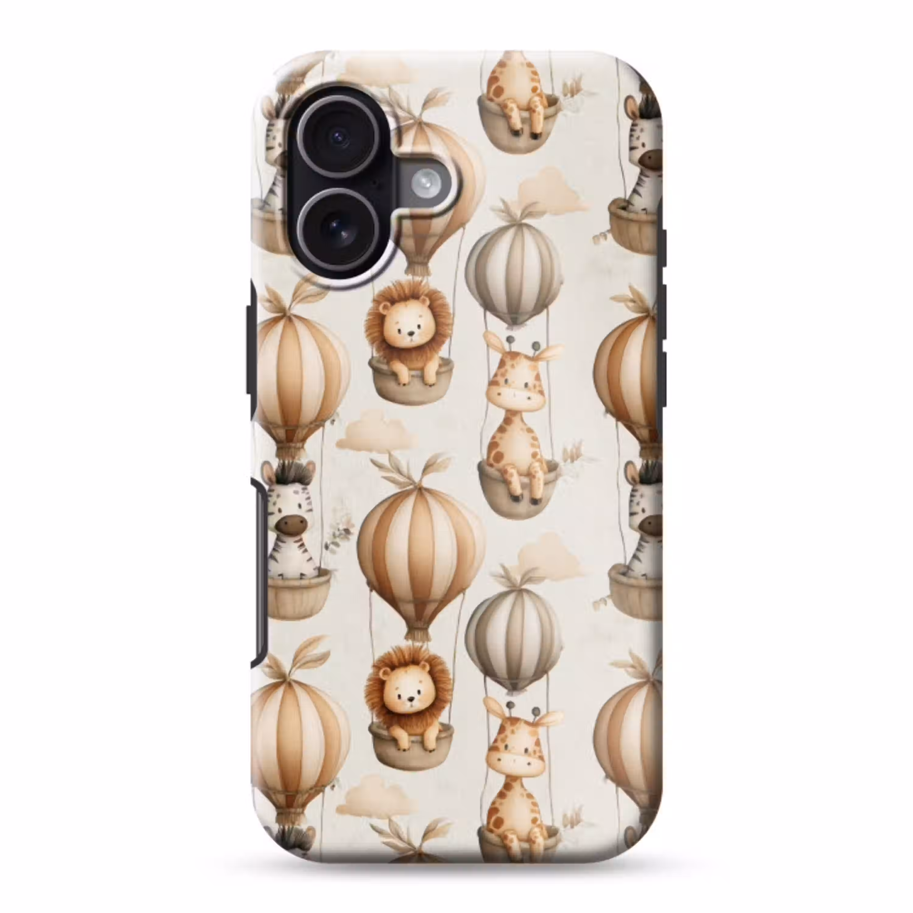 Safari - Luchtballonen - Taupe Toughcase MagSafe Apple iPhone 17 klein 1017 -3d